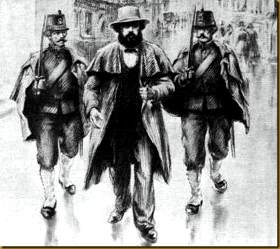 Karl Marx arreted in Brussels 1840s4