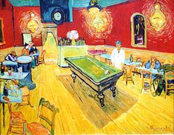 Van Gogh Interno di caffe di notte
