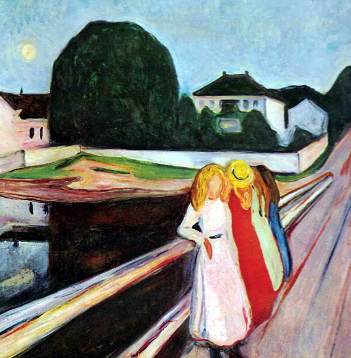 munch ragazze sul ponte