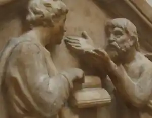 Platon et Aristote par Della Robbia détail.jpg