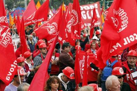 Fiom Cgil bandiere