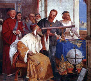 Bertini fresco of Galileo Galilei and Doge of Venice