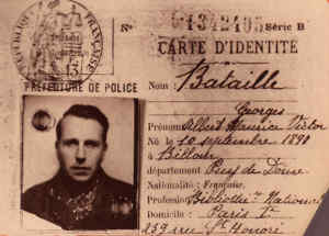 Carte didentité de Bataille 1940