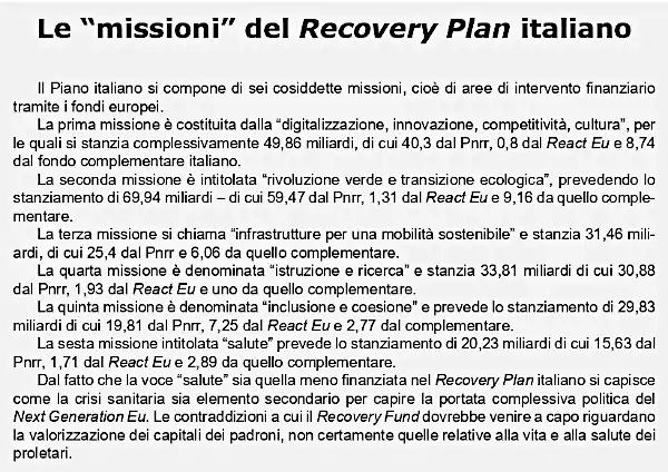 1.1 Le missioni del Recovery Plan italiano