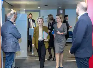 Ursula von der Leyen and Kaja Kallas at the weekly college meeting of the von der Leyen Commission 2024 P065043 77274 result