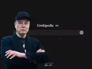 grokipedia la enciclopedia digital creada por elon musk fotomontaje cg