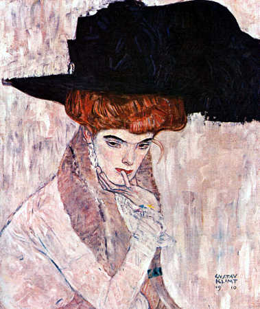 Gustav Klimt Cappello Nero 1910