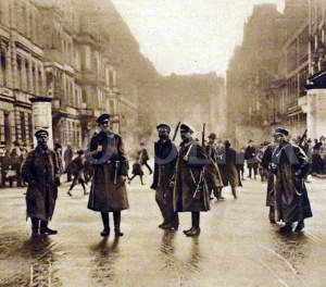 1224647 german government forces stand in a berlin street