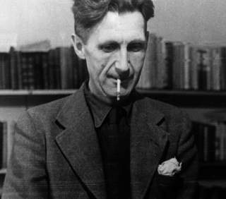 George Orwell at a typewr 009