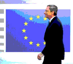 draghi euro bandiera