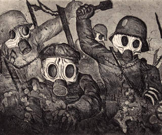 otto dix la guerra durante un attacco di gas