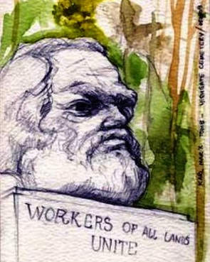 Karl Marx carboncino