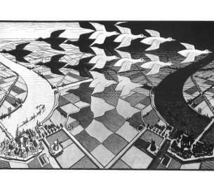 escher day and night