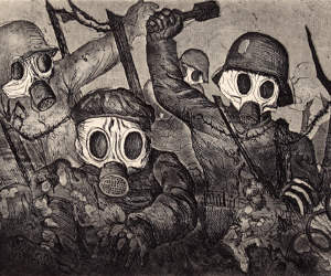 otto dix la guerra durante un attacco di gas