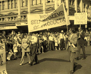 workers self management group at 1971 may day march