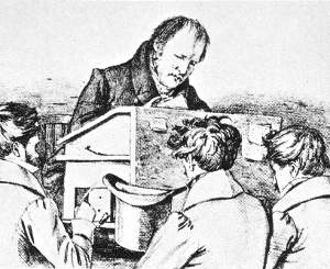 Friedrich Hegel mit Studenten Lithographie F Kugler