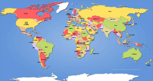 political world map hd colrid