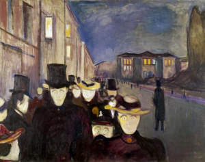 evening on karl johan street munch