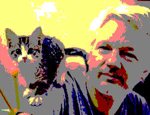 Assange with cat 1 400x264