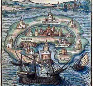 antica illustrazione per lutopia di tommaso moro