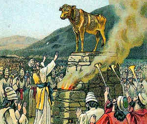 Worshiping the golden calf