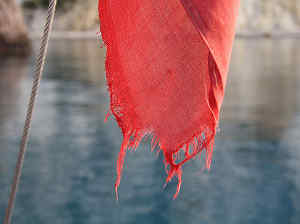 bandiera rossa brandelli