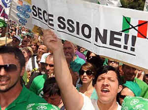 una manifestazione della lega 