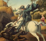 San Giorgio e il drago Raffaello Sanzio analisi Washington